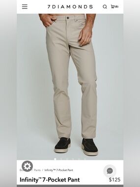 Men’s 7 Diamonds Infinity™ 7-Pocket Pant - Beige